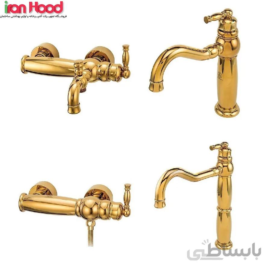 شیرالات قهرمان مدل انتیک طلایی ا ghahreman gold Antik taps