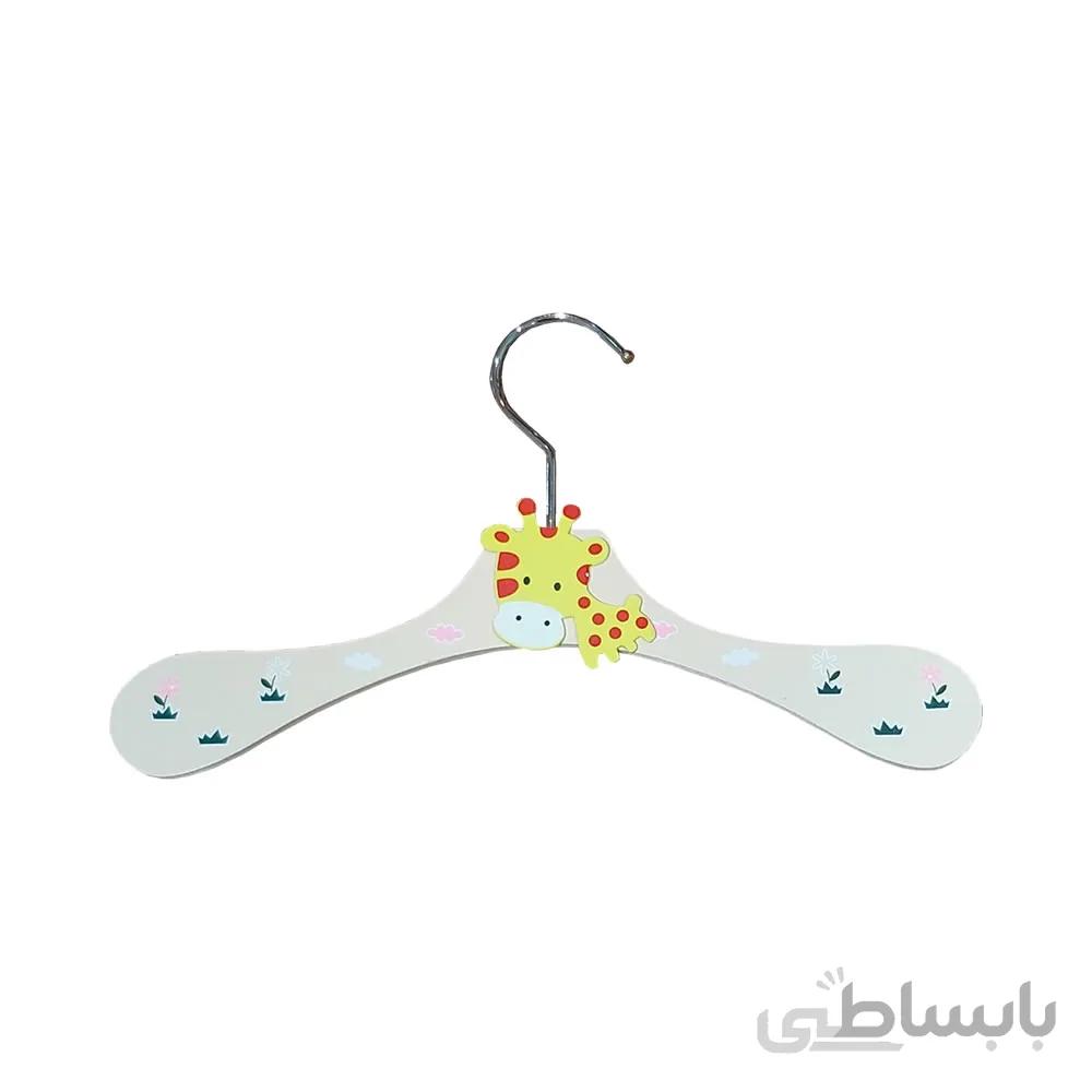 چوب لباسی چوبی طرح زرافه کرم