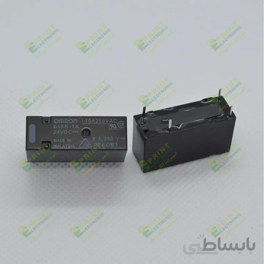رله 24 ولت پایه معکوس 4 پایه 8 آمپر Omron G6RN-1A-24VDC