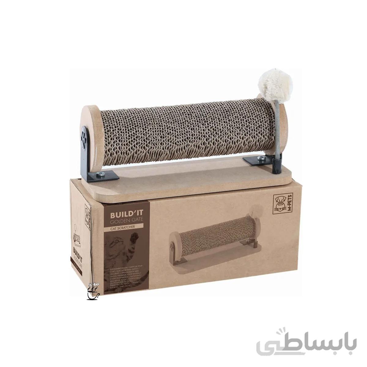 اسکرچر استوانه ای گربه با پایه گردان ام پتس M-pets