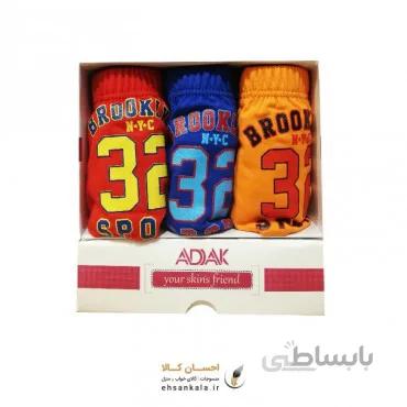 شورت بچگانه پسرانه آداک پک 3 عددی-پنبه ای