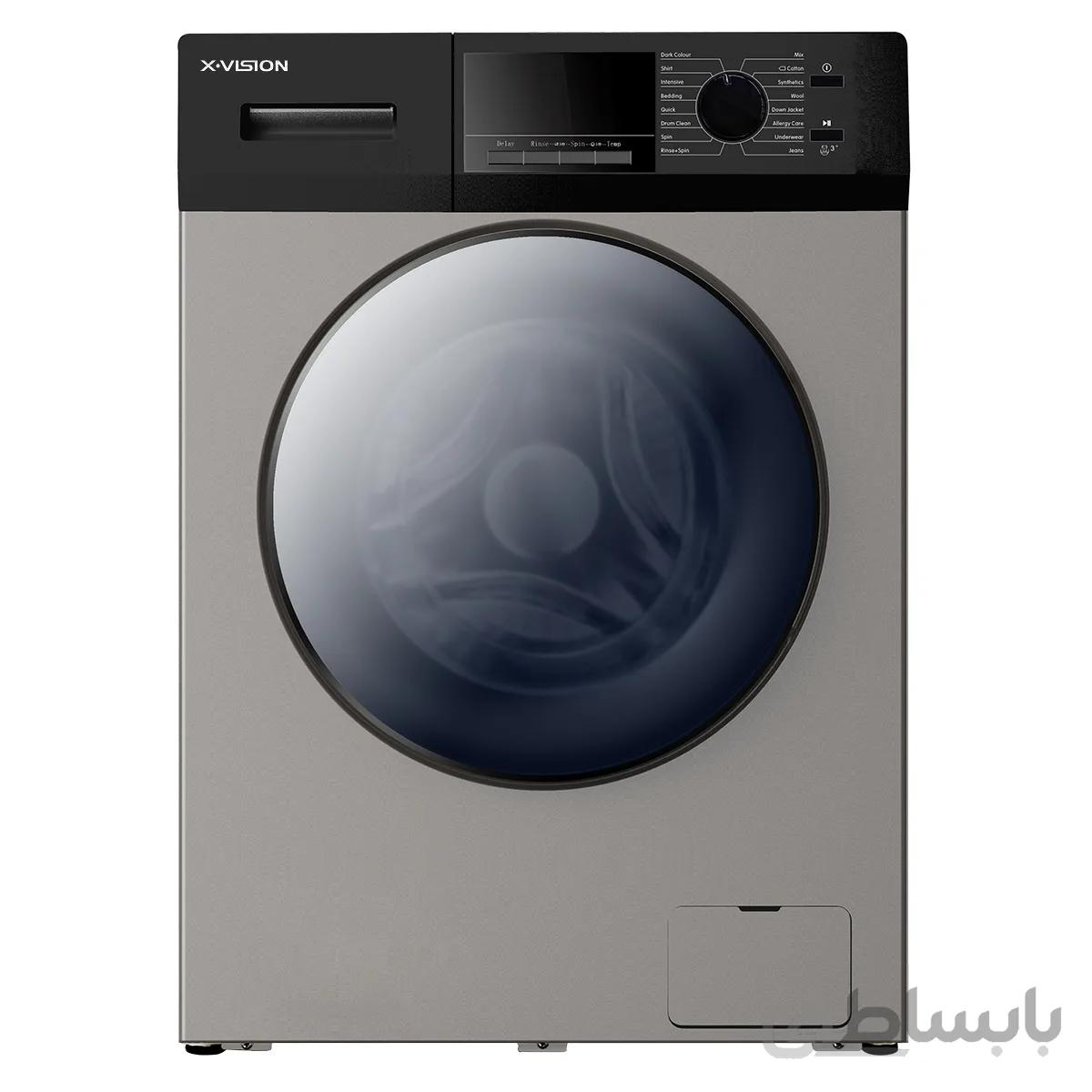 ماشین لباسشویی ایکس ویژن مدل TM84-BWBL/BSBL ظرفیت 8 کیلوگرم