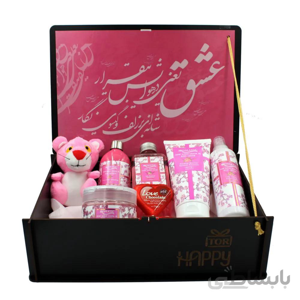 پک هدیه عاشقانه زنانه ست بهداشتی شکوفه گیلاس 8 تکه