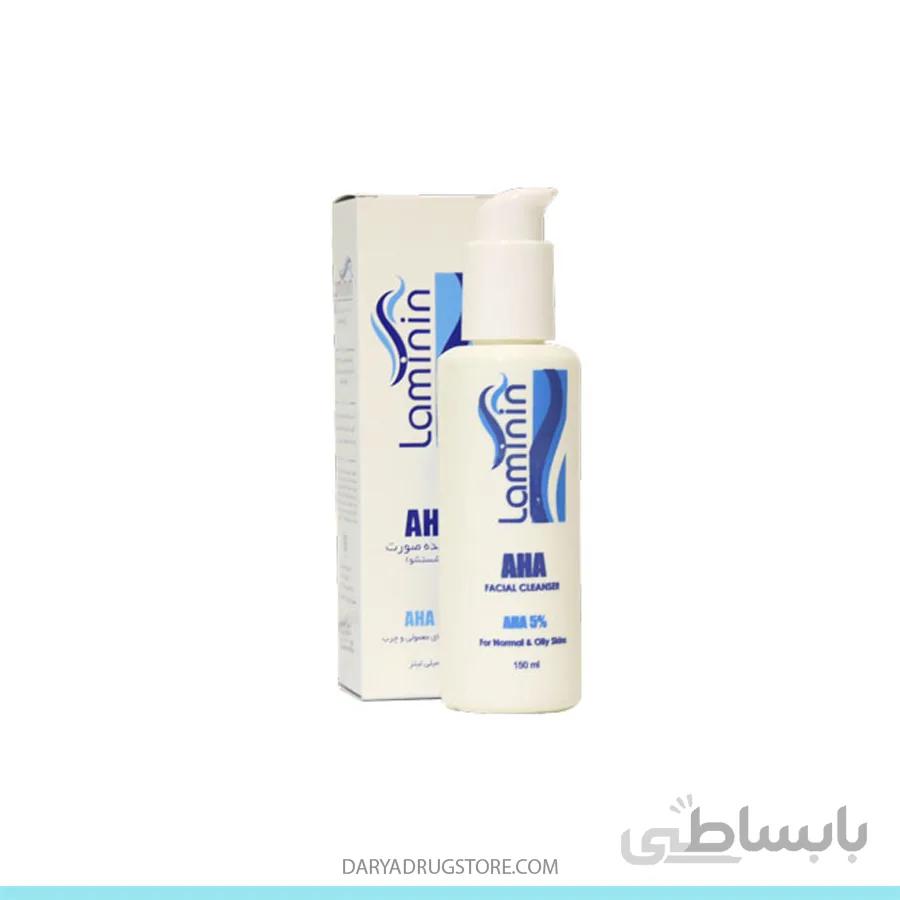 ژل شست و شوی صورت پوست چرب آ اچ آ 5 درصد لامینین