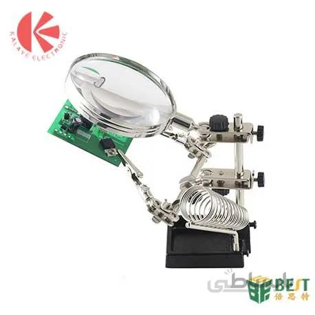 گیره رومیزی ذره بین دار با پایه هویه مدل BST-268Z