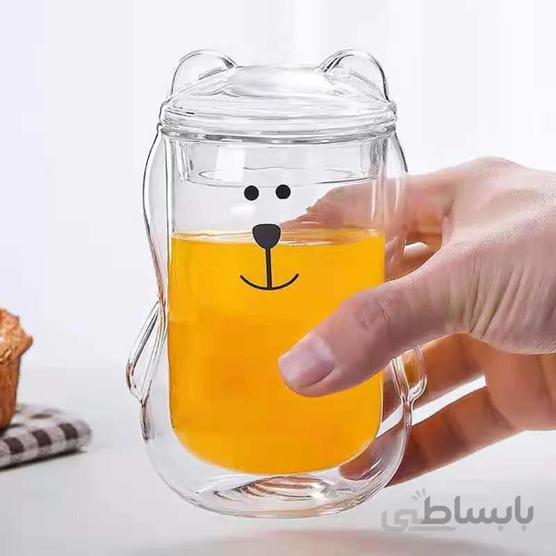 ماگ دوجداره خرسی‌پیرکس ۴۵۰ میل