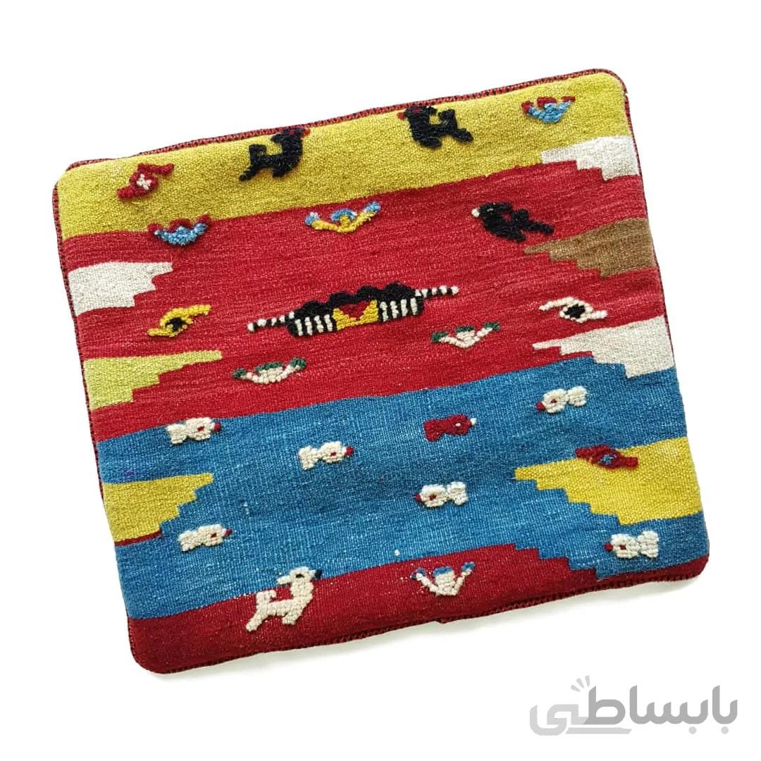 کوسن گلیم گبه طرح زندگی عشایر 33 - 50×50 سانتی
