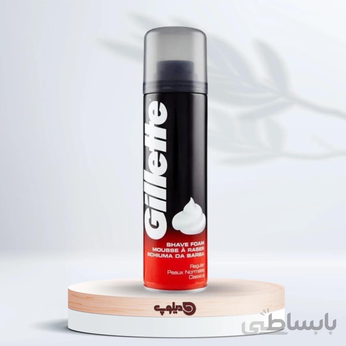 فوم اصلاح قرمز ژیلت سری REGULAR