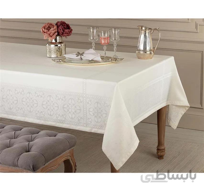 رومیزی مدل Moroccon Ekru سایز 230×160 سانتی متر مادام کوکو