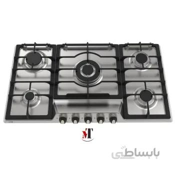اجاق گاز صفحه ای استیل آلتون مدل s517 ا ابعاد خارجی اجاق : 86X50 سانتی متر