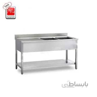 سینک دو لگن سینی چپ - 190 سانتی
