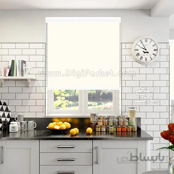 پرده شید ساده رنگ کرم