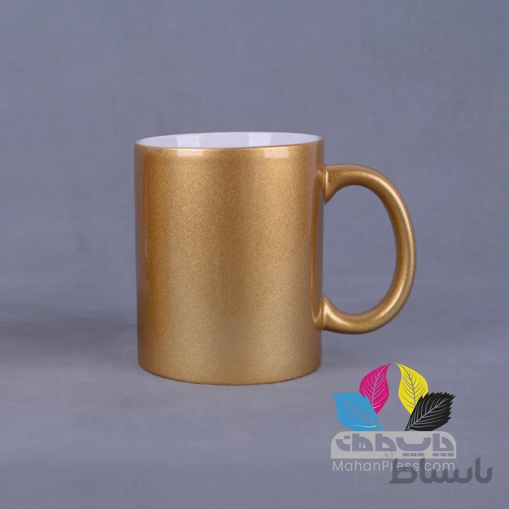 چاپ روی لیوان ماگ سرامیکی طلایی