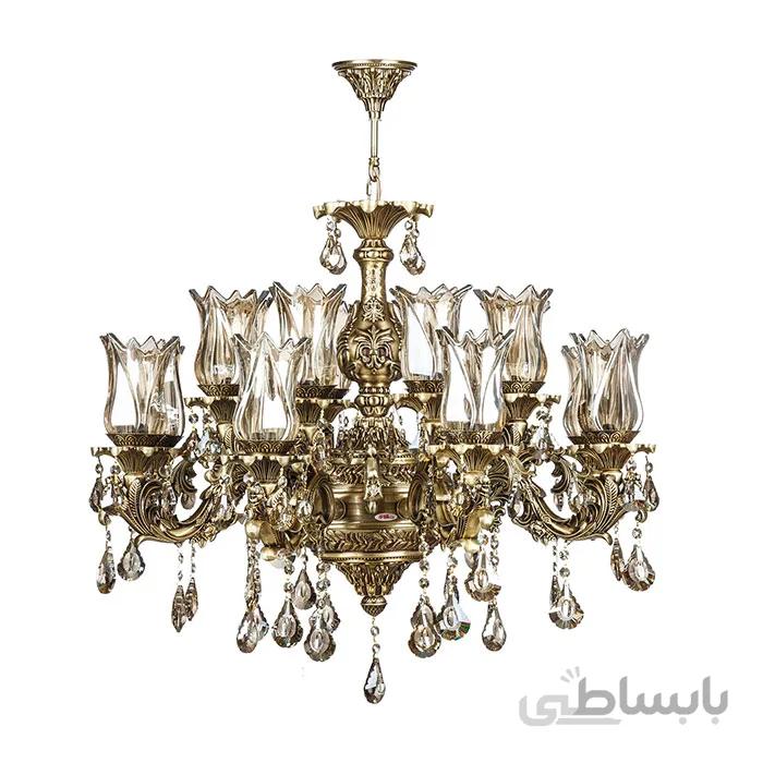 لوستر دایکاست ۱۶ شعله چشمه نور مدل M3415/8-8-A