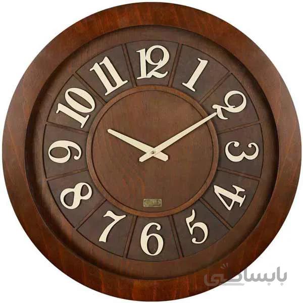 ساعت دیواری چوبی لوتوس کد 9832 قطر 60