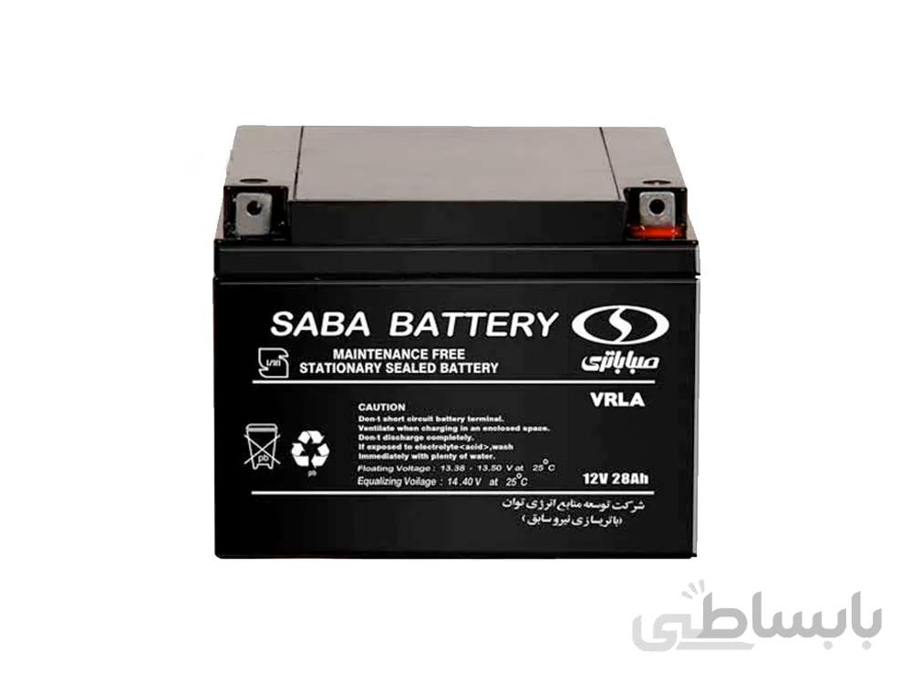 باتری 12 ولت 28 آمپر صبا باتری - Saba Battery
