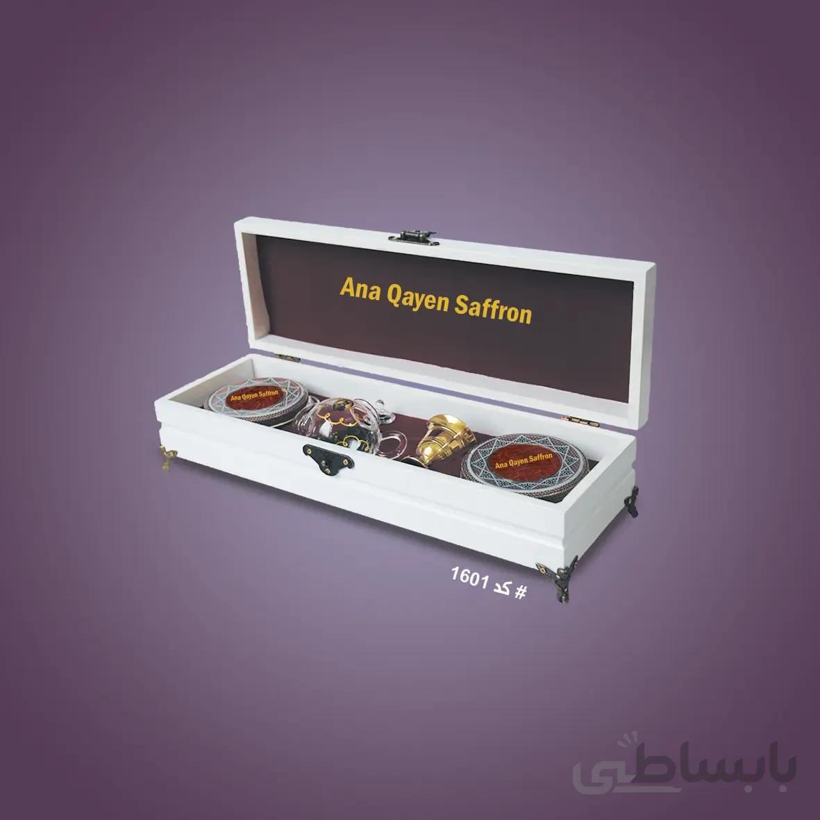 جعبه زعفران صادراتی – 8 گرم زعفران سوپر نگین – کد1601
