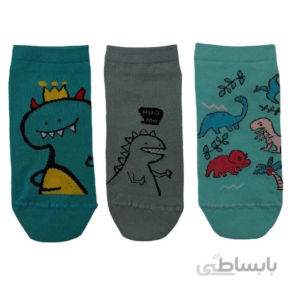 پک 3 جفتی جوراب عروسکی فانتزی مچی زنانه طرح دراگون کد PH502