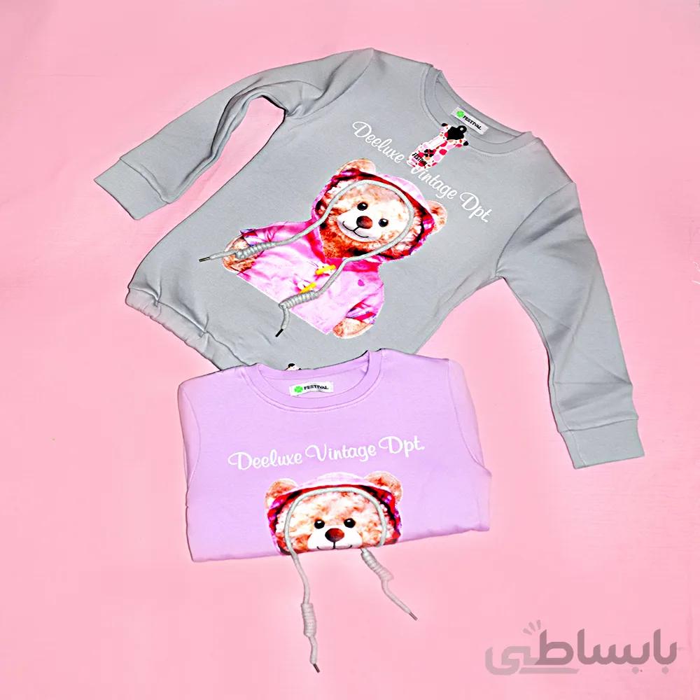 تک بلوز دخترانه خرسی کد 7648