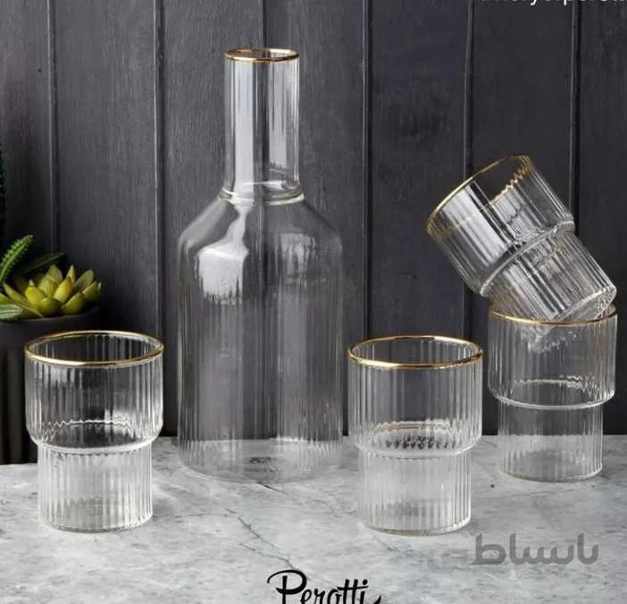 تنگ و گیلاس لب طلایی برند perotti