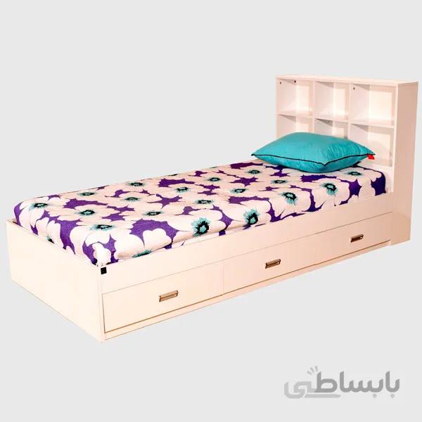 تخت خواب یک نفره لمکده مدل shelf