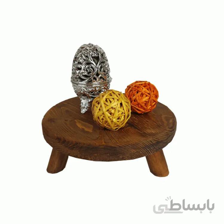 چهارپایه چوبی کوتاه گرد (رایزر آشپزخانه)