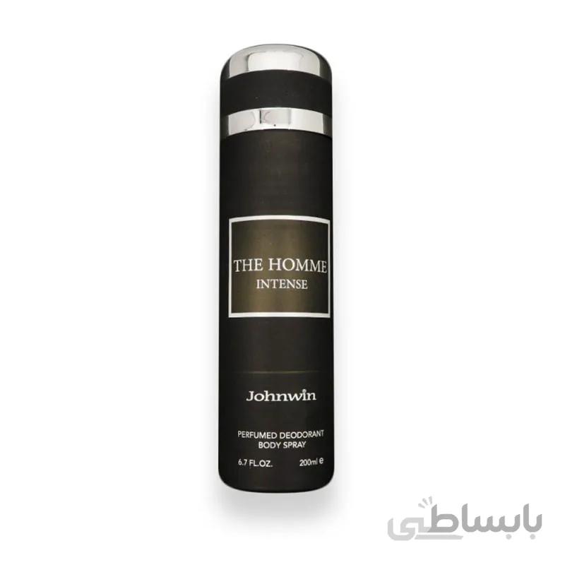 اسپری دئودورانت مردانه جان وین مدل د هوم اینتنس حجم ۲۰۰ میل Johnwin THE HOMME INTENS Spray For Men 200ml