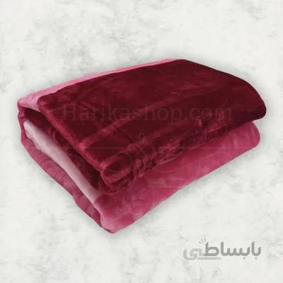 پتوی دونفره ترک سه رنگ صورتی آکرولیک درمینا