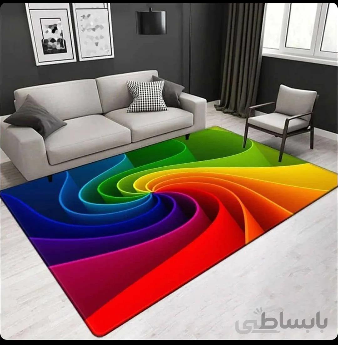 فرشینه طرح رنگین کمان ابعاد 140 در 300