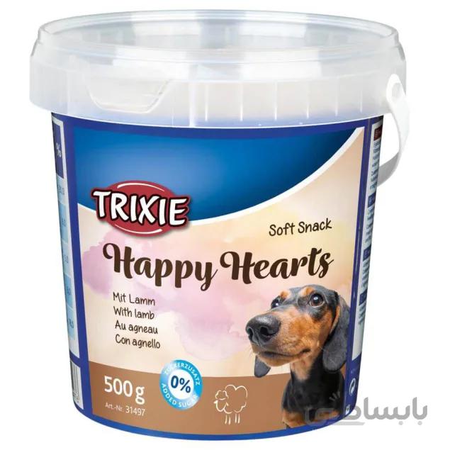 تشویقی سگ تریکسی مدل Happy Hearts با طعم بره وزن 500 گرم