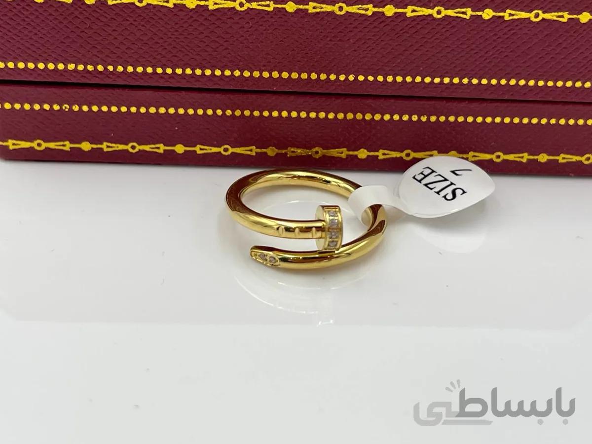 انگشتر میخی کارتیر نگین کاری