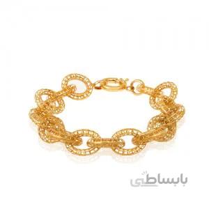 دستبند طلا طرح زنجیر فیوژن کد CB406