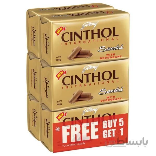 صابون سینتول ۱۲۵ گرم مدل Sandal باکس ۶ عددی – Cinthol Sandal soap
