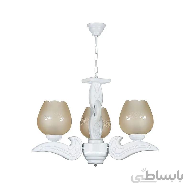 لوستر 3 شعله چشمه نور مدلG621.3-WT