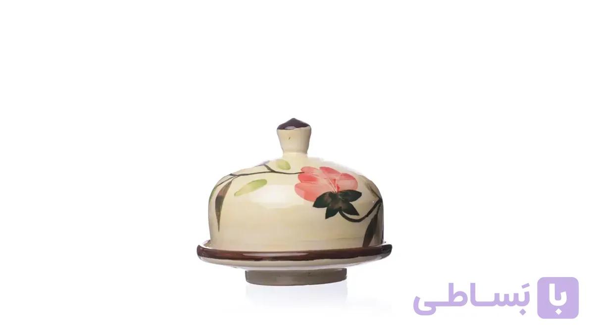 کره خوری سفالی طرح گل