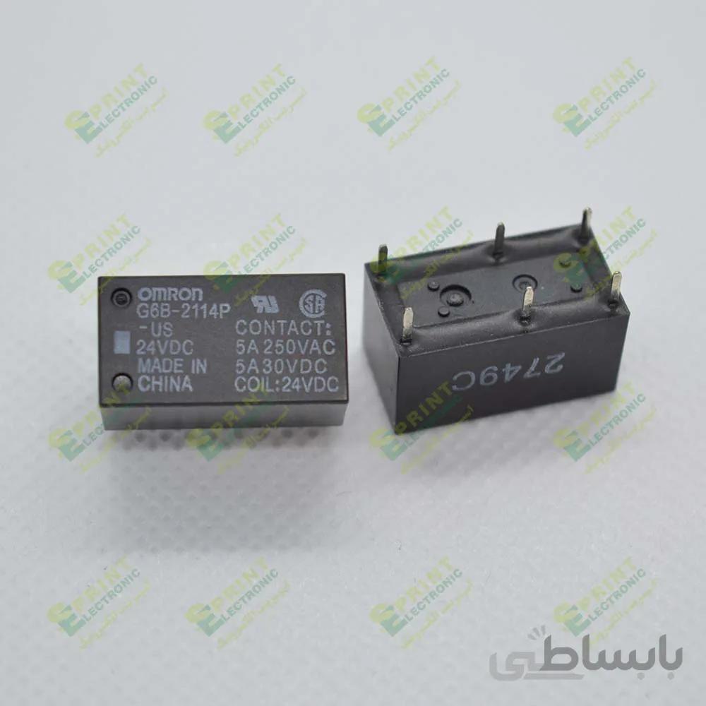 رله 12 ولت 6 پایه 5 آمپر Omron G6B-2114P-US-12VDC