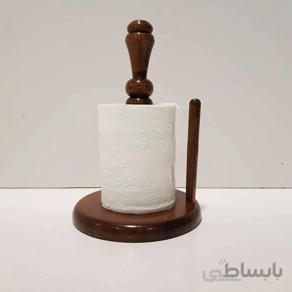 جا دستمال رولی چوبی کوچک