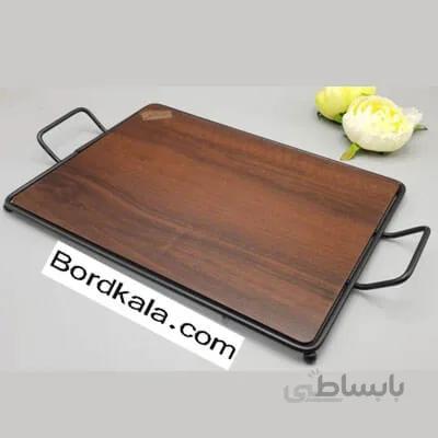 سینی مستطیل بزرگ کف چوبی