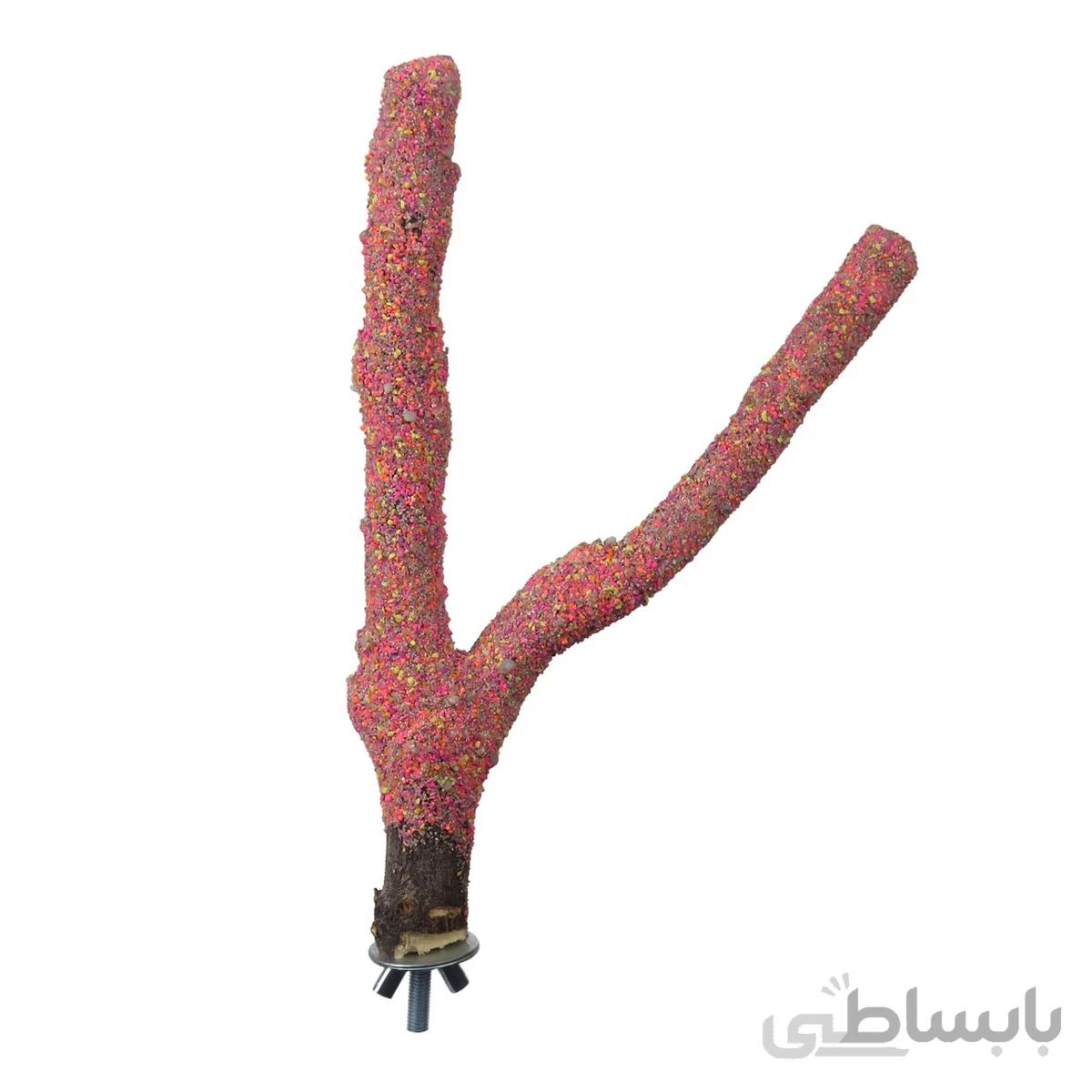 چوب زبر دوشاخه طبیعی پرندگان زینتی و طوطی سانان