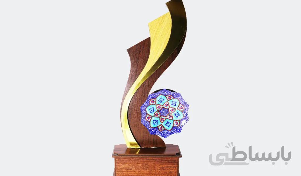 تندیس بشقاب مینای اسلیمی ختایی