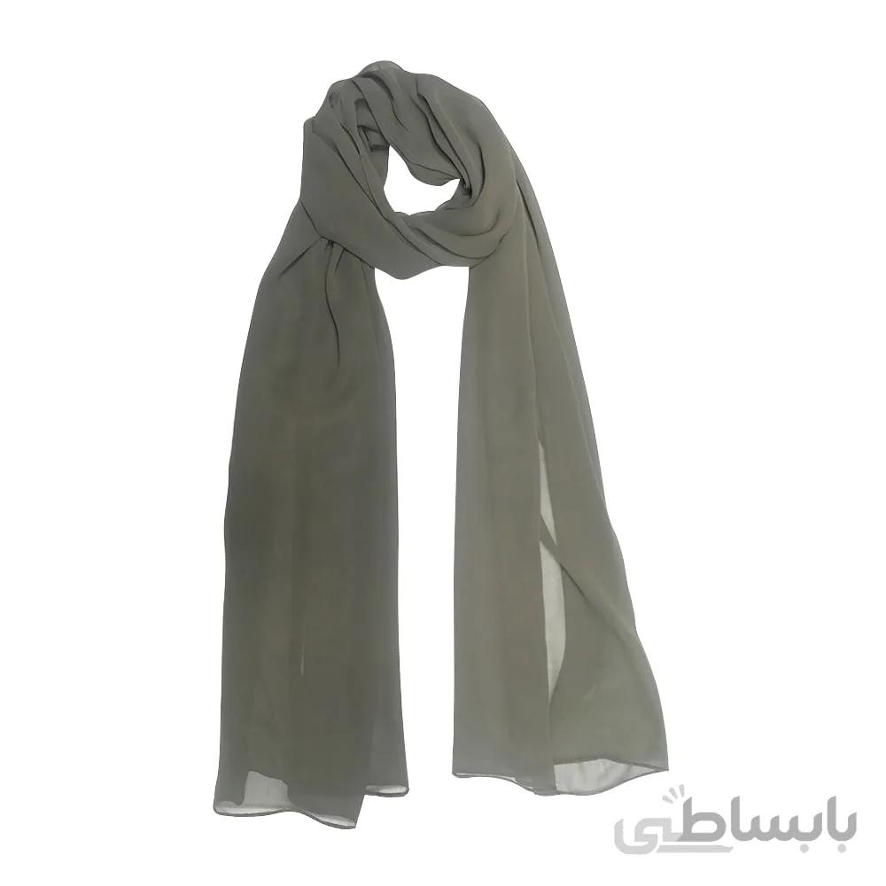 شال زنانه حریر خاکستری