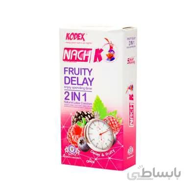 کاندوم تاخیری ناچ کدکس مدل Fruity Delay بسته 12 عددی ا Nachi Kodex model Fruity Delay Condom - Package 12 pieces