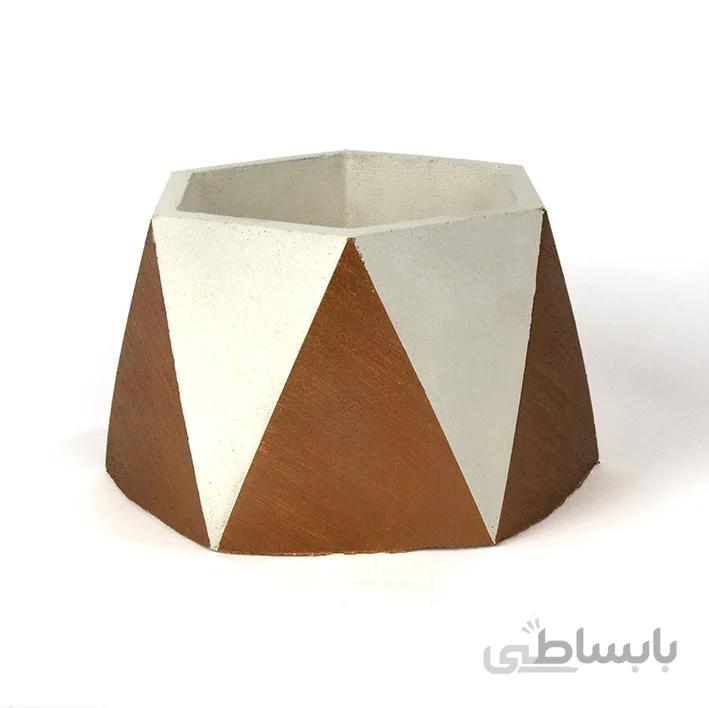 گلدان بتنی طرح شش وجهی