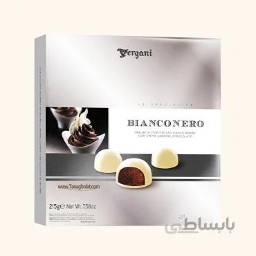 شکلات کادویی مدل پرالین کرم شکلاتی با روکش شکلات سفید