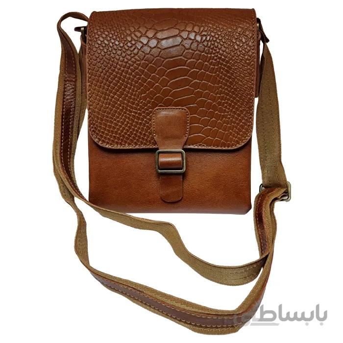 کیف دوشی سرخانه کورکو چرم طبیعی