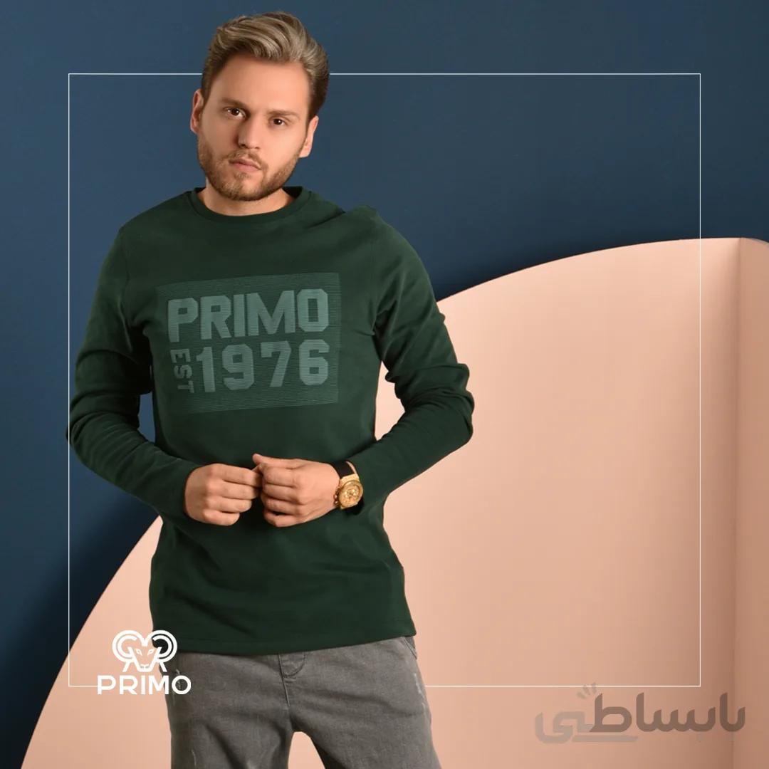 تیشرت پنبه مردانه مدل آستین بلند چاپی 514108