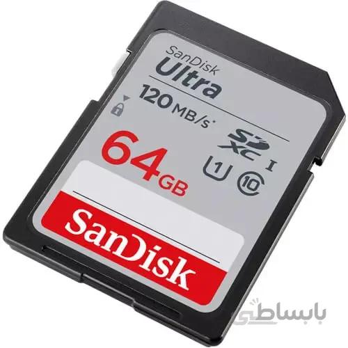 کارت حافظه سن دیسک SanDisk SD 64GB Ultra UHS-I 120mb SDHC