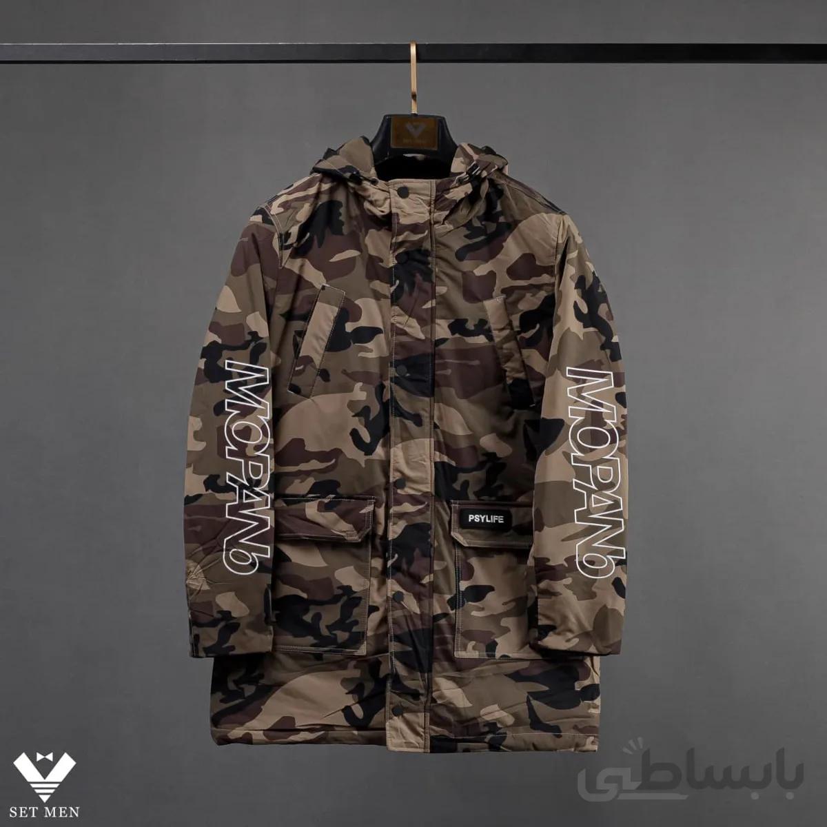 کاپشن بادی کلاه دار چریکی CK106