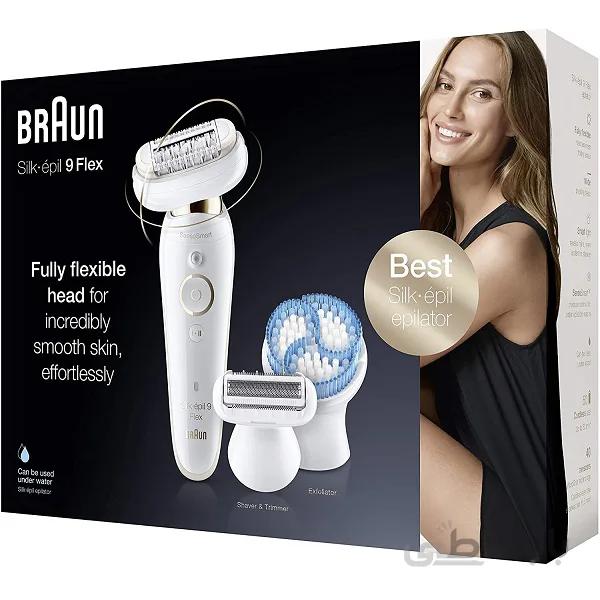 اپیلاتور سری ۹ براون BRAUN مدل سنسو فلکس ۹۰۱۰ | ضد آب، موکن، موزر، فیس واش ا Braun Silk-épil 9 Flex 9010 Wet & Dry Epilierer