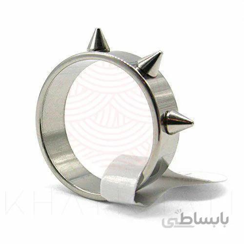 انگشتر رینگ اسپایک دار نقره ای سایز 9